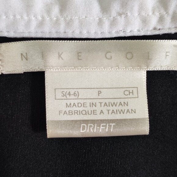 Nike Golf Dri-fit V-neck short sleeve polo shirt black women's size S (4-6) - Picture 4 of 10